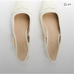 Jamie Haller Cream Slingback Loafers